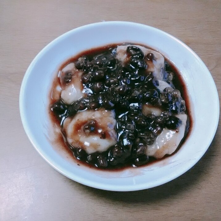 小豆缶で白玉団子